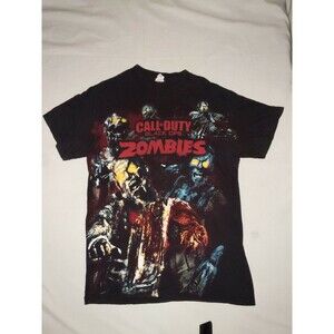 Call Of Duty Black Ops Zombies Shirt Small S Video Game Promo All Over Print